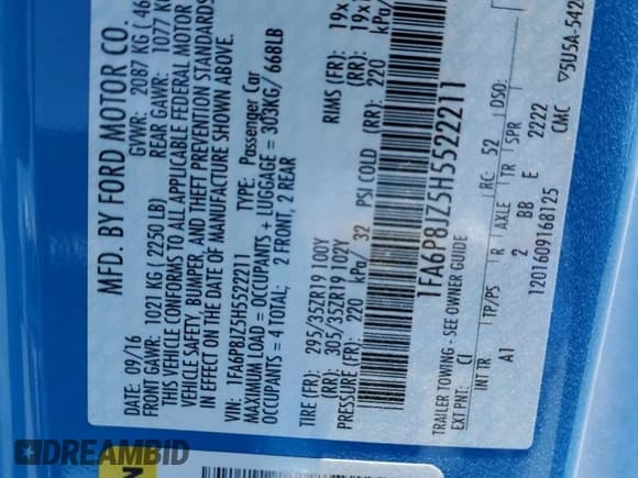 ✅ 2017 Ford Mustang Shelby GT350 • VIN: 1FA6P8JZ5H5522211 • Lot: 67033365. Wystawiony na Copart z przebiegiem Nie podano. Bezpłatny archiwum sprzedaży aukcyjnych z USA i szczegółowy raport historii pojazdu na DreamBid. Zdjęcie 12.