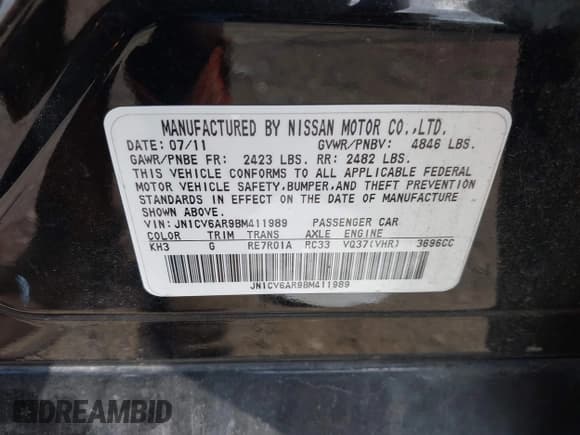 ✅ 2011 Infiniti G37 x • VIN: JN1CV6AR9BM411989 • Lot: 43376870. Listed on IAAI with 208,428 mi. Free auction sales archive from the USA and detailed vehicle history report at DreamBid. Image 9.