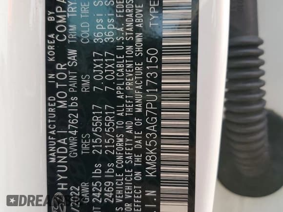 ✅ 2023 Hyundai Kona Limited • VIN: KM8K53AG7PU173150 • Лот: 63546864. Опубликован ранее на Copart с пробегом 13 603 миль. Бесплатный доступ к архиву аукционных продаж из США и подробный отчёт об истории автомобиля на DreamBid. Изображение 13.