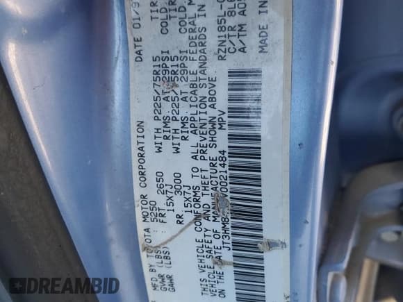 ✅ 1997 Toyota 4Runner • VIN: JT3HM84R5V0021484 • Лот: 87942475. Опубликован ранее на Copart с пробегом 296 181 миль. Бесплатный доступ к архиву аукционных продаж из США и подробный отчёт об истории автомобиля на DreamBid. Изображение 12.