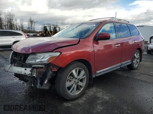 ✅ 2015 Nissan Pathfinder Platinum • VIN: 5N1AR2MN3FC715658 • Lot: 47620925. Listed on Copart with 94,097 mi. Free auction sales archive from the USA and detailed vehicle history report at DreamBid. Image 1.