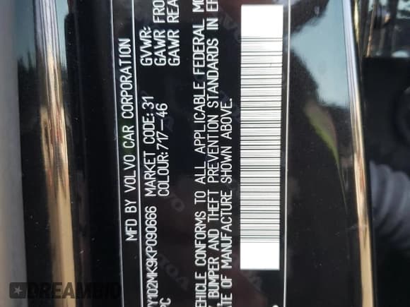 ✅ 2019 Volvo S90 Momentum • VIN: LVY102MK9KP090666 • Lot: 43712175. Wystawiony na Copart z przebiegiem 53 262 mil. Bezpłatny archiwum sprzedaży aukcyjnych z USA i szczegółowy raport historii pojazdu na DreamBid. Zdjęcie 12.