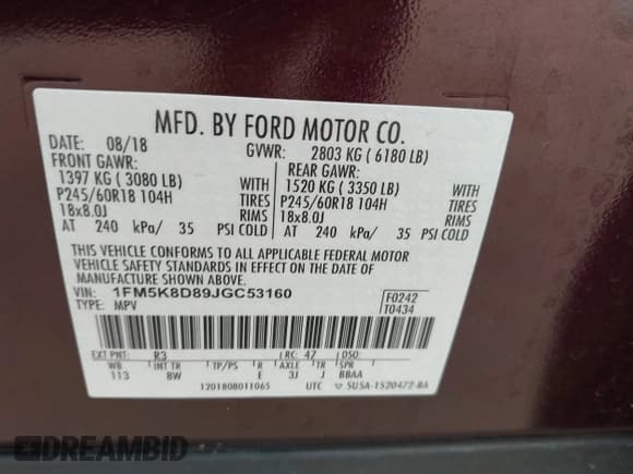 ✅ 2018 Ford Explorer XLT • VIN: 1FM5K8D89JGC53160 • Lot: 43293769. Wystawiony na IAAI z przebiegiem 97 796 mil. Bezpłatny archiwum sprzedaży aukcyjnych z USA i szczegółowy raport historii pojazdu na DreamBid. Zdjęcie 9.