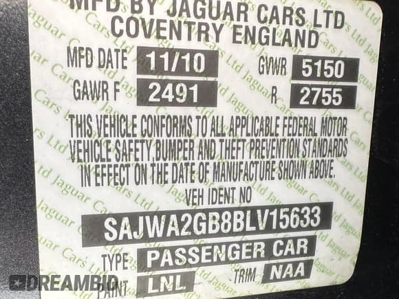 ✅ 2011 Jaguar XJ XJL • VIN: SAJWA2GB8BLV15633 • Лот: 43795028. Опубликован ранее на IAAI с пробегом 115 725 миль. Бесплатный доступ к архиву аукционных продаж из США и подробный отчёт об истории автомобиля на DreamBid. Изображение 8.
