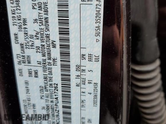 ✅ 2023 Ford Escape Platinum • VIN: 1FMCU9JZ1PUA17262 • Лот: 59888005. Опубликован ранее на Copart с пробегом 27 054 миль. Бесплатный доступ к архиву аукционных продаж из США и подробный отчёт об истории автомобиля на DreamBid. Изображение 14.