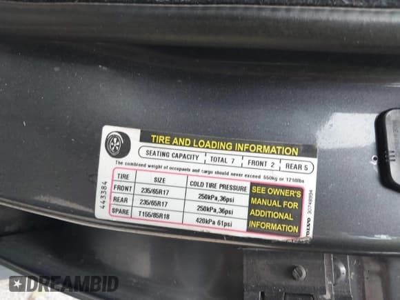 ✅ 2008 Volvo XC90 I6 • VIN: YV4CY982681443384 • Лот: 42852540. Опубликован ранее на IAAI с пробегом 101 241 миль. Бесплатный доступ к архиву аукционных продаж из США и подробный отчёт об истории автомобиля на DreamBid. Изображение 9.