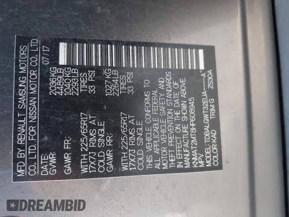 ✅ 2017 Nissan Rogue S • VIN: KNMAT2MT8HP608945 • Lot: 42667788. Wystawiony na IAAI z przebiegiem 136 227 mil. Bezpłatny archiwum sprzedaży aukcyjnych z USA i szczegółowy raport historii pojazdu na DreamBid. Zdjęcie 9.