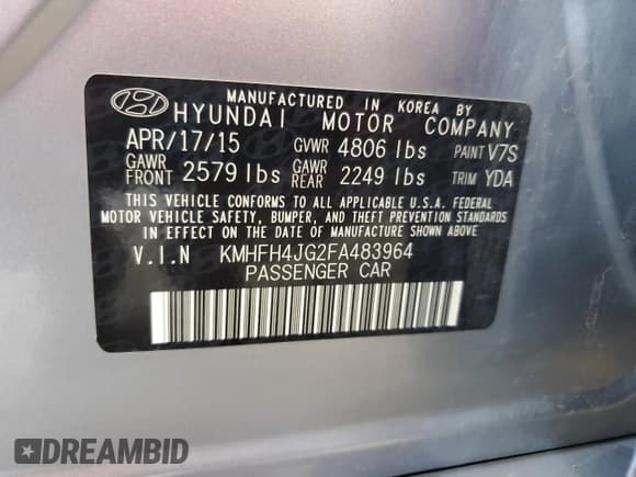 ✅ 2015 Hyundai Azera Limited • VIN: KMHFH4JG2FA483964 • Lot: 81921795. Wystawiony na Copart z przebiegiem 125 208 mil. Bezpłatny archiwum sprzedaży aukcyjnych z USA i szczegółowy raport historii pojazdu na DreamBid. Zdjęcie 12.