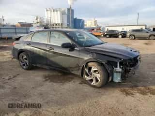 2025 Hyundai Elantra SEL Convenience with VIN KMHLS4DG0SU880663, listed as a Copart auction lot 87740015 with 4,858 mi miles and Salvage title. Bid and sale history available at DreamBid. Image 4.