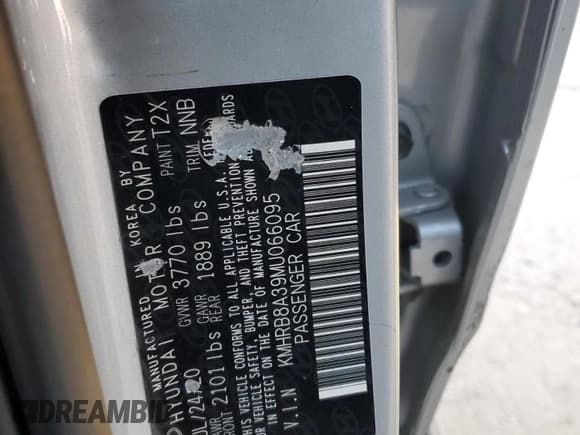 ✅ 2021 Hyundai Venue SE • VIN: KMHRB8A39MU066095 • Lot: 86652654. Listed on Copart with 65,966 mi. Free auction sales archive from the USA and detailed vehicle history report at DreamBid. Image 14.