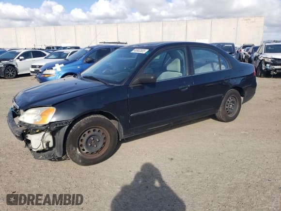 ✅ 2002 Honda Civic DX • VIN: 2HGES15122H522975 • Lot: 46902655. Wystawiony na Copart z przebiegiem 233 591 mil. Bezpłatny archiwum sprzedaży aukcyjnych z USA i szczegółowy raport historii pojazdu na DreamBid. Zdjęcie 1.