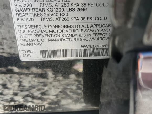 ✅ 2024 Audi Q3 S line Premium Plus • VIN: WA1EECF32R1031262 • Лот: 92199475. Опубликован ранее на Copart с пробегом 55 341 миль. Бесплатный доступ к архиву аукционных продаж из США и подробный отчёт об истории автомобиля на DreamBid. Изображение 13.