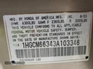 ✅ 2003 Honda Accord LX • VIN: 1HGCM66343A103346 • Lot: 41939613. Listed on IAAI with 231,328 mi. Free auction sales archive from the USA and detailed vehicle history report at DreamBid. Image 9.
