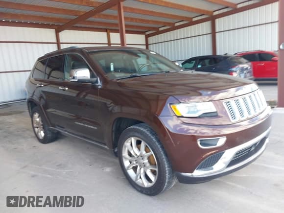 ✅ 2015 Jeep Grand Cherokee Summit • VIN: 1C4RJEJG2FC829205 • Lot: 43469676. Listed on IAAI with 89,893 mi. Free auction sales archive from the USA and detailed vehicle history report at DreamBid. Image 1.