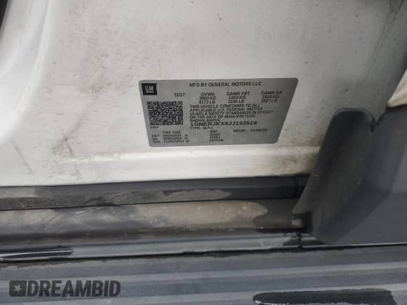 2018 Chevrolet Traverse RS с VIN 1GNERJKX6JJ153514, выставлен на аукционе Copart как лот 87037444 с пробегом 164 078 миль миль и Списание • Salvage title. История ставок и продаж доступна на DreamBid. Изображение 13.