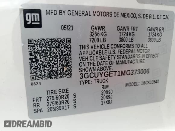 ✅ 2021 Chevrolet Silverado 1500 LTZ • VIN: 3GCUYGET1MG373006 • Lot: 65269775. Wystawiony na Copart z przebiegiem 52 396 mil. Bezpłatny archiwum sprzedaży aukcyjnych z USA i szczegółowy raport historii pojazdu na DreamBid. Zdjęcie 15.