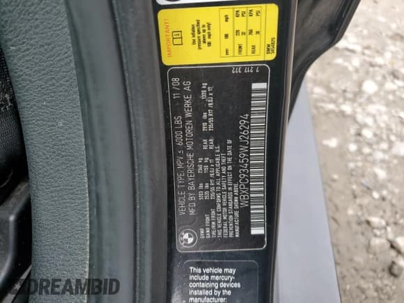 ✅ 2009 BMW X3 xDrive30i • VIN: WBXPC93459WJ26294 • Lot: 91226225. Wystawiony na Copart z przebiegiem 164 818 mil. Bezpłatny archiwum sprzedaży aukcyjnych z USA i szczegółowy raport historii pojazdu na DreamBid. Zdjęcie 14.