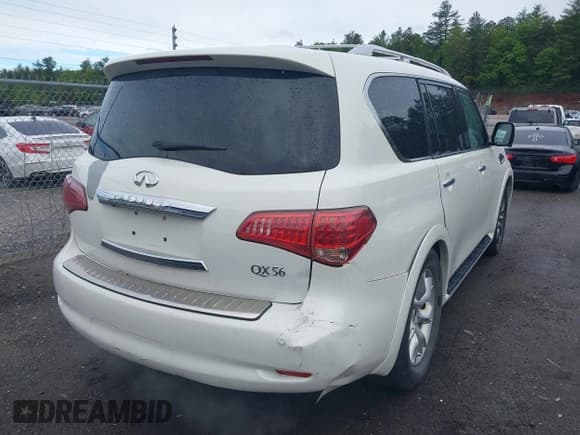 ✅ 2013 Infiniti QX56 • VIN: JN8AZ2NE8D9041606 • Lot: 42308096. Listed on IAAI with 129,575 mi. Free auction sales archive from the USA and detailed vehicle history report at DreamBid. Image 4.