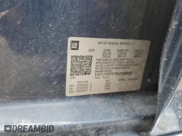 ✅ 2019 Chevrolet Silverado 1500 RST • VIN: 1GCUYEED3KZ150024 • Lot: 69269044. Wystawiony na Copart z przebiegiem 90 089 mil. Bezpłatny archiwum sprzedaży aukcyjnych z USA i szczegółowy raport historii pojazdu na DreamBid. Zdjęcie 14.