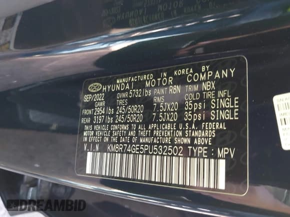 ✅ 2023 Hyundai Palisade Calligraphy • VIN: KM8R74GE5PU532502 • Лот: 43412725. Опубликован ранее на IAAI с пробегом 45 115 миль. Бесплатный доступ к архиву аукционных продаж из США и подробный отчёт об истории автомобиля на DreamBid. Изображение 9.