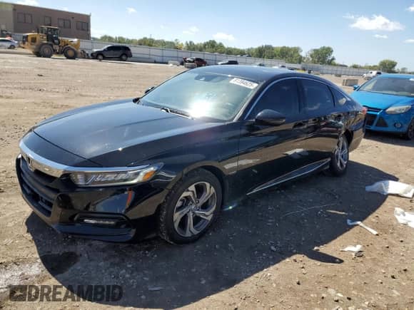 2018 Honda Accord EX-L z VIN 1HGCV1F5XJA158219, wystawiony jako Copart lot #81394625 z przebiegiem 108 177 mil mil oraz Szkoda całkowita • Salvage title. Historia ofert i sprzedaży dostępna na DreamBid. Obrazek 1.