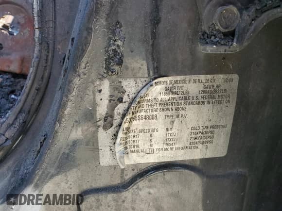 2008 Saturn VUE XR with VIN 3GSCL53768S648008, listed as a Copart auction lot 76302324 with Not provided miles and Non repairable. Bid and sale history available at DreamBid. Image 13.