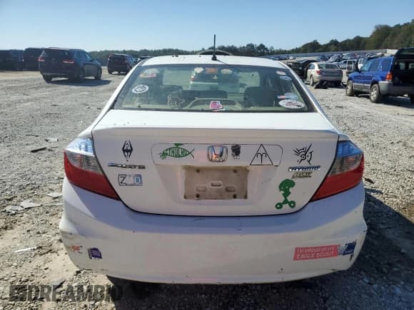 ✅ 2012 Honda Civic • VIN: JHMFB4F28CS011338 • Lot: 82193365. Listed on Copart with 79,642 mi. Free auction sales archive from the USA and detailed vehicle history report at DreamBid. Image 6.
