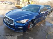 ✅ 2020 Infiniti Q50 Red Sport 400 • VIN: JN1FV7AR8LM660255 • Lot: 41692654. Listed on IAAI with 64,773 mi. Free auction sales archive from the USA and detailed vehicle history report at DreamBid. Image 2.