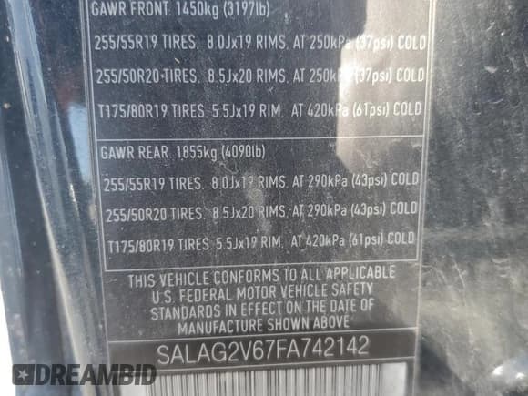 ✅ 2015 Land Rover LR4 HSE • VIN: SALAG2V67FA742142 • Lot: 85418505. Listed on Copart with 175,434 mi. Free auction sales archive from the USA and detailed vehicle history report at DreamBid. Image 13.