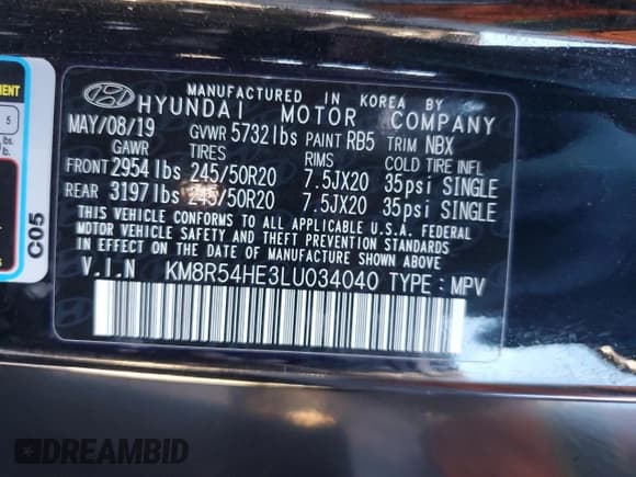 ✅ 2020 Hyundai Palisade Limited • VIN: KM8R54HE3LU034040 • Лот: 45502315. Опубликован ранее на Copart с пробегом 32 443 миль. Бесплатный доступ к архиву аукционных продаж из США и подробный отчёт об истории автомобиля на DreamBid. Изображение 14.