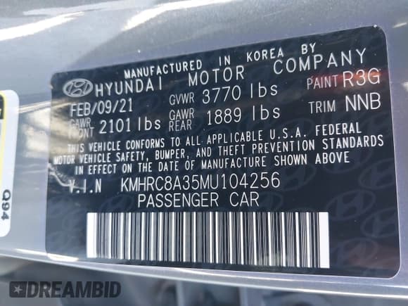 ✅ 2021 Hyundai Venue SEL • VIN: KMHRC8A35MU104256 • Лот: 41230141. Опубликован ранее на IAAI с пробегом 40 603 миль. Бесплатный доступ к архиву аукционных продаж из США и подробный отчёт об истории автомобиля на DreamBid. Изображение 9.