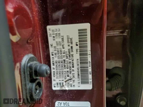 ✅ 2014 Honda CR-V EX • VIN: 5J6RM4H54EL087274 • Lot: 96125305. Listed on Copart with 176,663 mi. Free auction sales archive from the USA and detailed vehicle history report at DreamBid. Image 12.