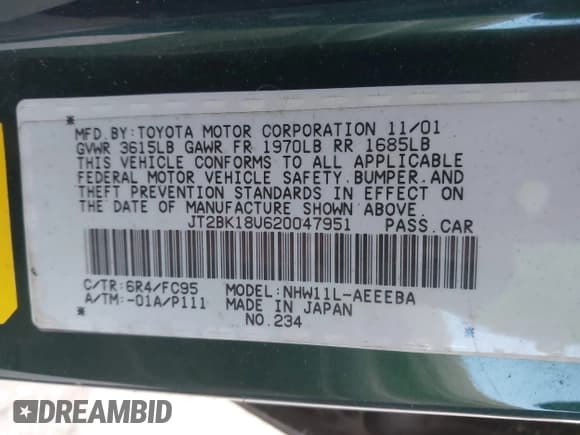 ✅ 2003 Toyota Prius • VIN: JT2BK12U930071901 • Лот: 43529416. Опубликован ранее на IAAI с пробегом 285 805 миль. Бесплатный доступ к архиву аукционных продаж из США и подробный отчёт об истории автомобиля на DreamBid. Изображение 9.