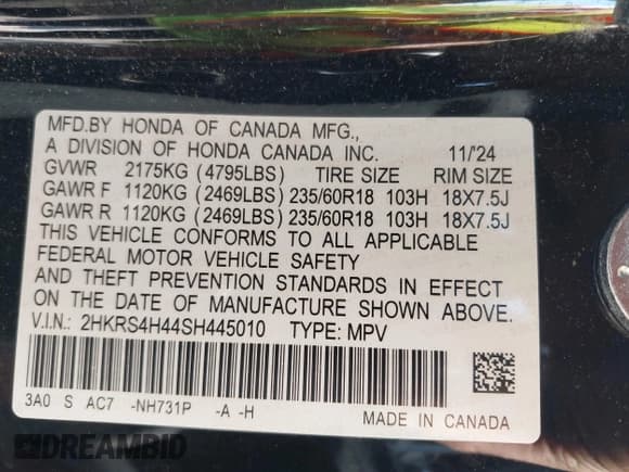 ✅ 2025 Honda CR-V EX • VIN: 2HKRS4H44SH445010 • Lot: 43116323. Wystawiony na IAAI z przebiegiem 5 338 mil. Bezpłatny archiwum sprzedaży aukcyjnych z USA i szczegółowy raport historii pojazdu na DreamBid. Zdjęcie 9.