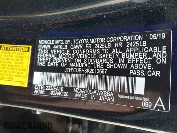 ✅ 2019 Lexus UX 200 • VIN: JTHY3JBH8K2013667 • Lot: 41635062. Wystawiony na IAAI z przebiegiem 75 863 mil. Bezpłatny archiwum sprzedaży aukcyjnych z USA i szczegółowy raport historii pojazdu na DreamBid. Zdjęcie 9.