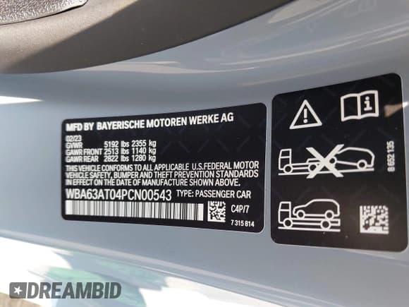 ✅ 2023 BMW 4 Series M440i xDrive • VIN: WBA63AT04PCN00543 • Lot: 42908202. Wystawiony na IAAI z przebiegiem 8 579 mil. Bezpłatny archiwum sprzedaży aukcyjnych z USA i szczegółowy raport historii pojazdu na DreamBid. Zdjęcie 9.