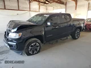 2021 Chevrolet Colorado 4WD Z71 z VIN 1GCGTDEN0M1118129, wystawiony jako Copart lot #80723195 z przebiegiem 71 961 mil mil oraz Szkoda całkowita • Salvage title. Historia ofert i sprzedaży dostępna na DreamBid. Obrazek 1.