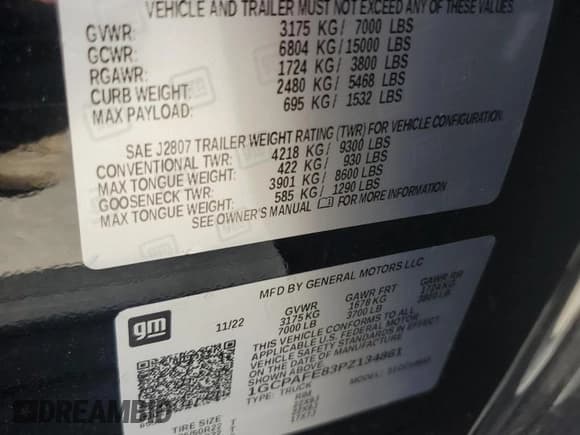 ✅ 2023 Chevrolet Silverado 1500 • VIN: 1GCPAFE83PZ134861 • Лот: 61608595. Опубликован ранее на Copart с пробегом 37 668 миль. Бесплатный доступ к архиву аукционных продаж из США и подробный отчёт об истории автомобиля на DreamBid. Изображение 12.