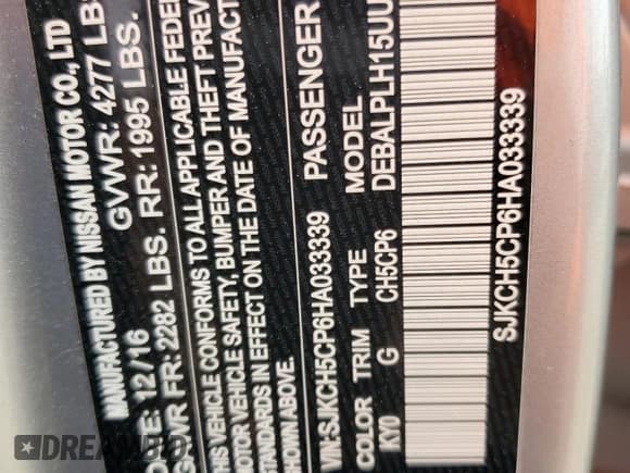 ✅ 2017 Infiniti QX30 • VIN: SJKCH5CP6HA033339 • Лот: 51460955. Опубликован ранее на Copart с пробегом 130 761 миль. Бесплатный доступ к архиву аукционных продаж из США и подробный отчёт об истории автомобиля на DreamBid. Изображение 12.