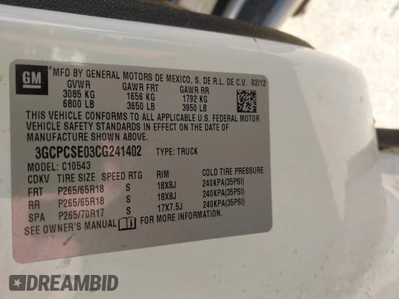 ✅ 2012 Chevrolet Silverado 1500 LT • VIN: 3GCPCSE03CG241402 • Лот: 43583888. Опубликован ранее на IAAI с пробегом 318 449 миль. Бесплатный доступ к архиву аукционных продаж из США и подробный отчёт об истории автомобиля на DreamBid. Изображение 9.