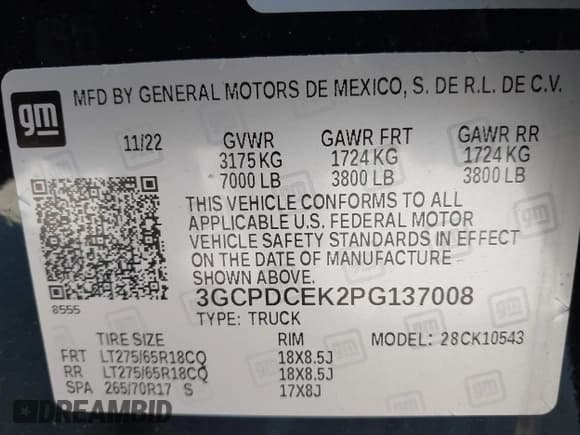 ✅ 2023 Chevrolet Silverado 1500 Custom Trail Boss • VIN: 3GCPDCEK2PG137008 • Lot: 41492242. Wystawiony na IAAI z przebiegiem 13 264 mil. Bezpłatny archiwum sprzedaży aukcyjnych z USA i szczegółowy raport historii pojazdu na DreamBid. Zdjęcie 9.