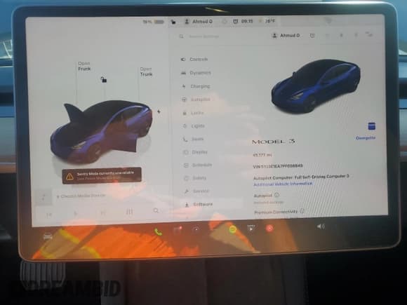 ✅ 2023 Tesla Model 3 • VIN: 5YJ3E1EA7PF698849 • Lot: 87263305. Listed on Copart with 45,177 mi. Free auction sales archive from the USA and detailed vehicle history report at DreamBid. Image 9.