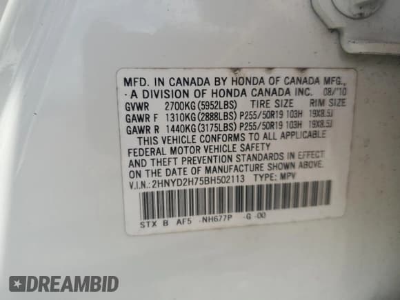 ✅ 2011 Acura MDX Advance • VIN: 2HNYD2H75BH502113 • Lot: 66208095. Wystawiony na Copart z przebiegiem 229 066 mil. Bezpłatny archiwum sprzedaży aukcyjnych z USA i szczegółowy raport historii pojazdu na DreamBid. Zdjęcie 13.