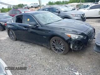 ✅ 2016 Infiniti Q50 Red Sport 400 • VIN: JN1FV7AR1GM451901 • Lot: 42450950. Listed on IAAI with 190,386 mi. Free auction sales archive from the USA and detailed vehicle history report at DreamBid. Image 1.