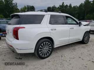 2023 Hyundai Palisade Calligraphy с VIN KM8R7DGE9PU530588, выставлен на аукционе Copart как лот 69381364 с пробегом 29 752 миль миль и Списание • Salvage title. История ставок и продаж доступна на DreamBid. Изображение 3.