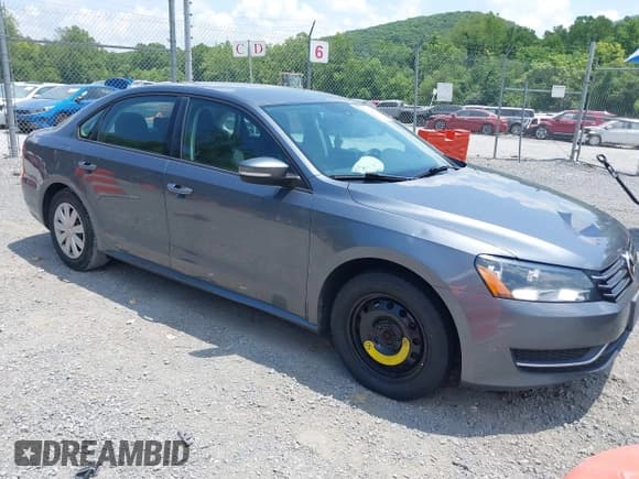 ✅ 2013 Volkswagen Passat S • VIN: 1VWAP7A39DC135478 • Lot: 42584942. Listed on IAAI with 244,230 mi. Free auction sales archive from the USA and detailed vehicle history report at DreamBid. Image 1.