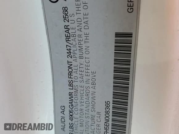 ✅ 2014 Audi A5 Premium Plus • VIN: WAUJFAFH5EN008365 • Лот: 75951154. Опубликован ранее на Copart с пробегом Не указан. Бесплатный доступ к архиву аукционных продаж из США и подробный отчёт об истории автомобиля на DreamBid. Изображение 13.