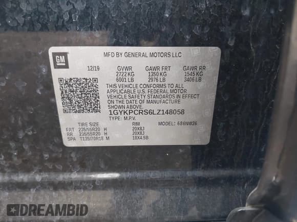 ✅ 2020 Cadillac XT6 FWD Premium Luxury • VIN: 1GYKPCRS6LZ148058 • Lot: 42416949. Wystawiony na IAAI z przebiegiem 79 318 mil. Bezpłatny archiwum sprzedaży aukcyjnych z USA i szczegółowy raport historii pojazdu na DreamBid. Zdjęcie 9.