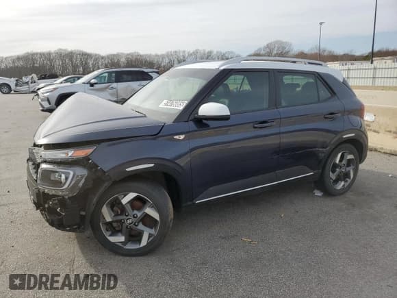 ✅ 2022 Hyundai Venue Limited • VIN: KMHRC8A39NU145796 • Lot: 51476085. Listed on Copart with 21,479 mi. Free auction sales archive from the USA and detailed vehicle history report at DreamBid. Image 1.