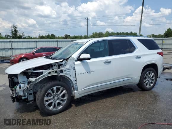2020 Chevrolet Traverse Premier z VIN 1GNERKKW7LJ153344, wystawiony jako Copart lot #69033835 z przebiegiem 201 594 mil mil oraz Szkoda całkowita • Salvage title. Historia ofert i sprzedaży dostępna na DreamBid. Obrazek 1.
